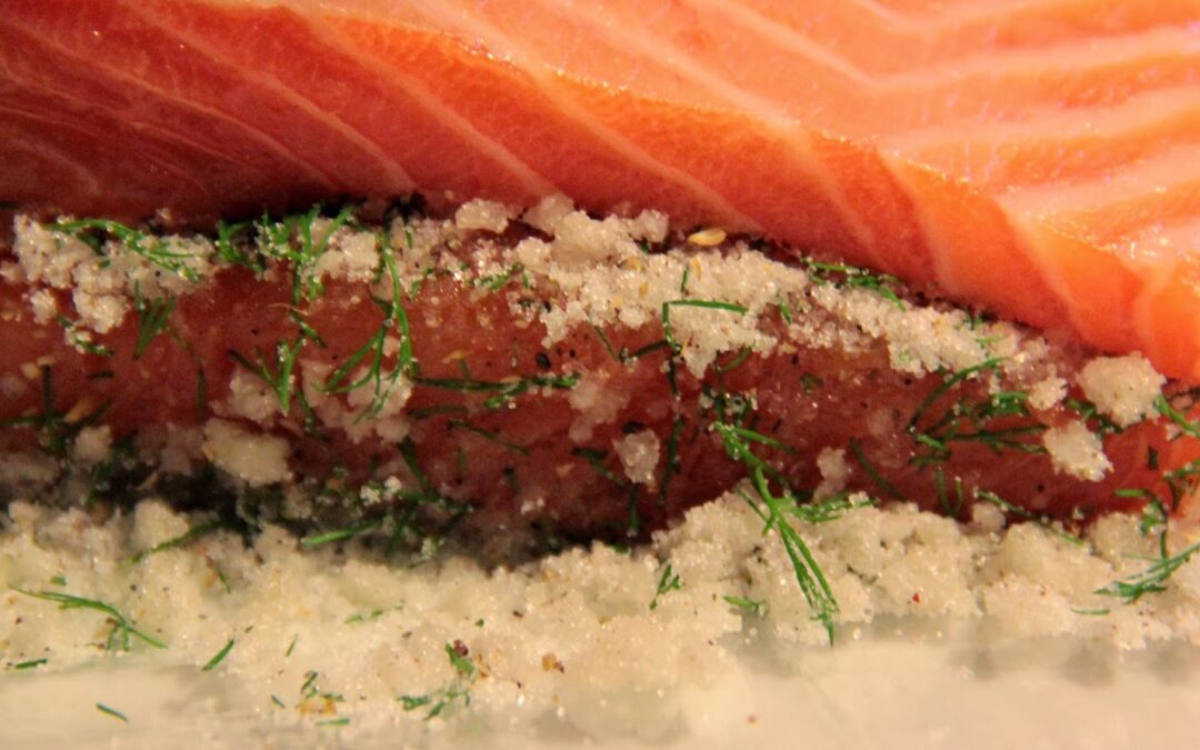 Truite fumée, œuf mollet et asperges vertes